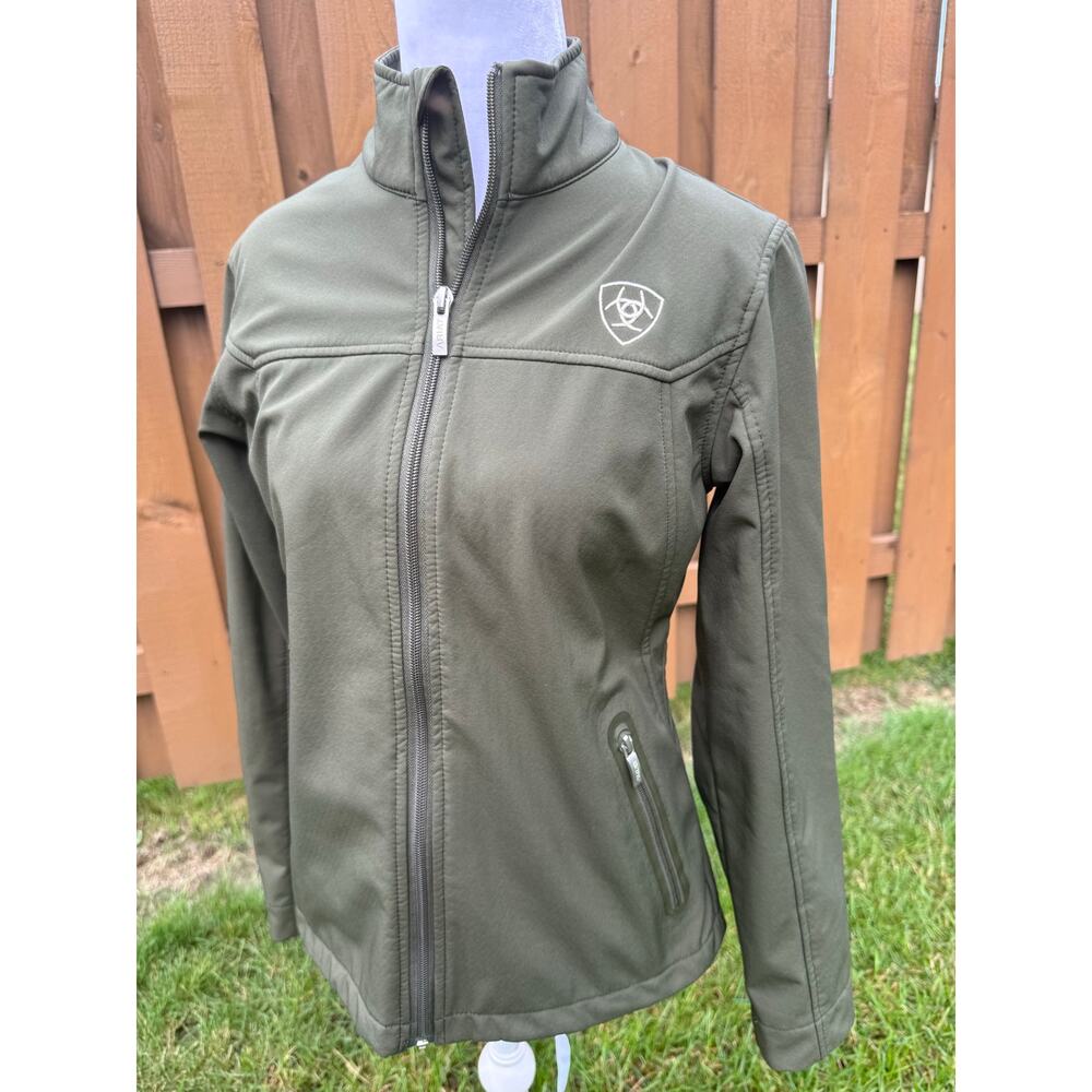 Ariat Softshell Green Relic Jacket Small - Picture 3 of 8